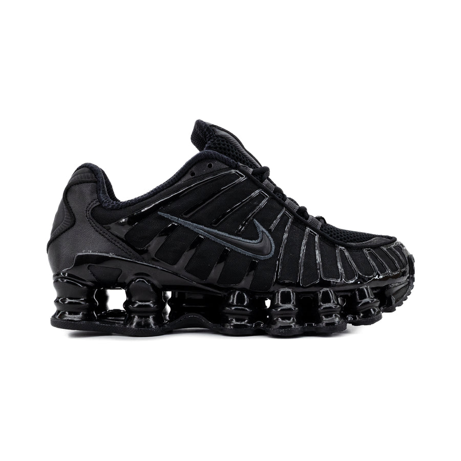 Nike Women's Shox TL Black/Black/Mtlc Hematite/Max Orange AR3566-002