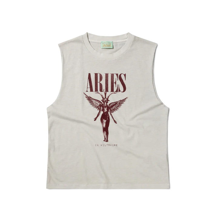 Aries Faded Nirvana Muscle Vest Off White AR4002703