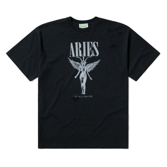 Aries Destroyed Nirvana Short Sleeve Tee Black AR6001803