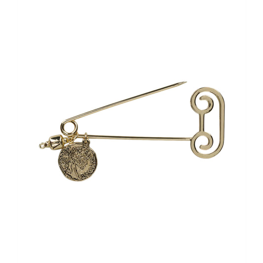 Aries Column Safety Pin Gold