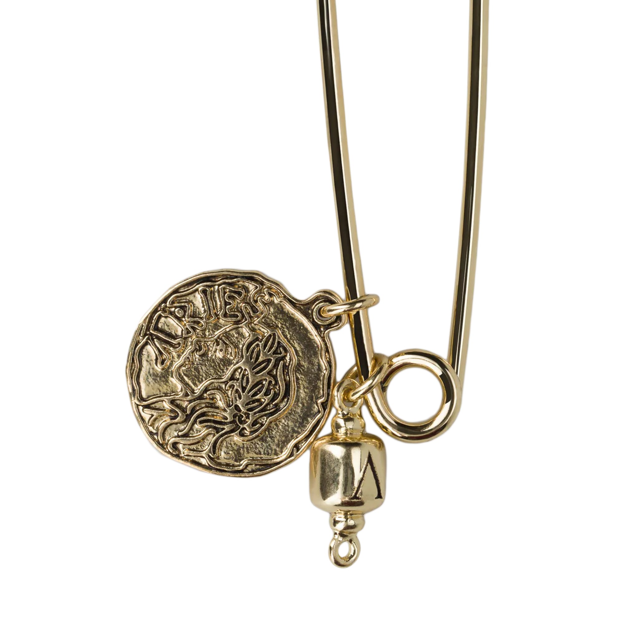 Aries Column Safety Pin Gold