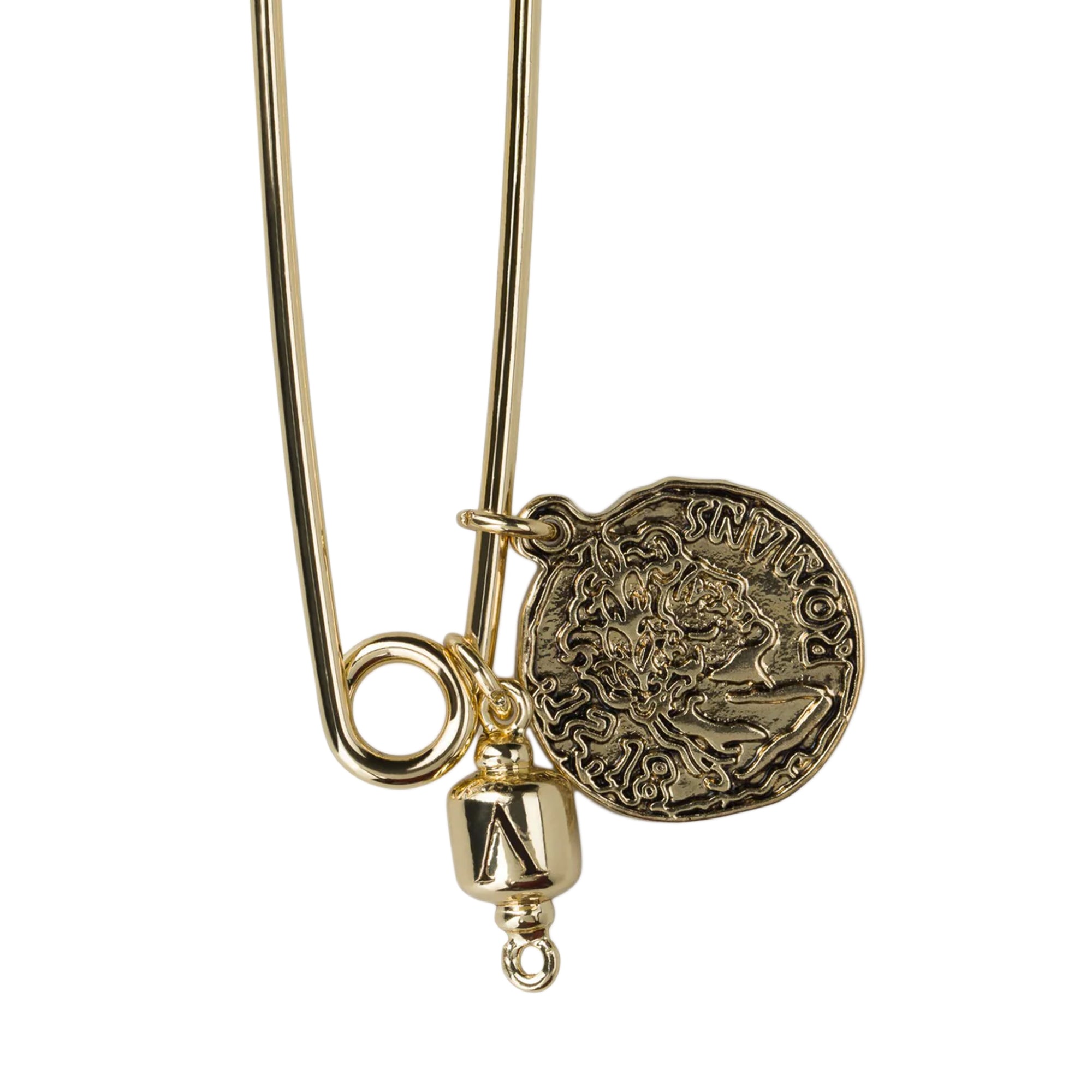 Aries Column Safety Pin Gold