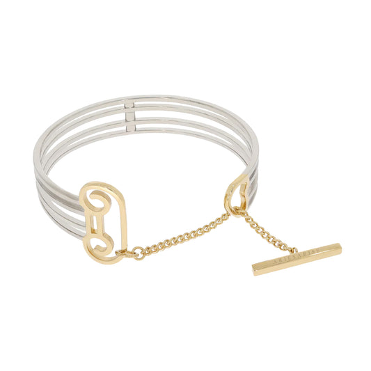 Aries Column Bangle Silver/Gold