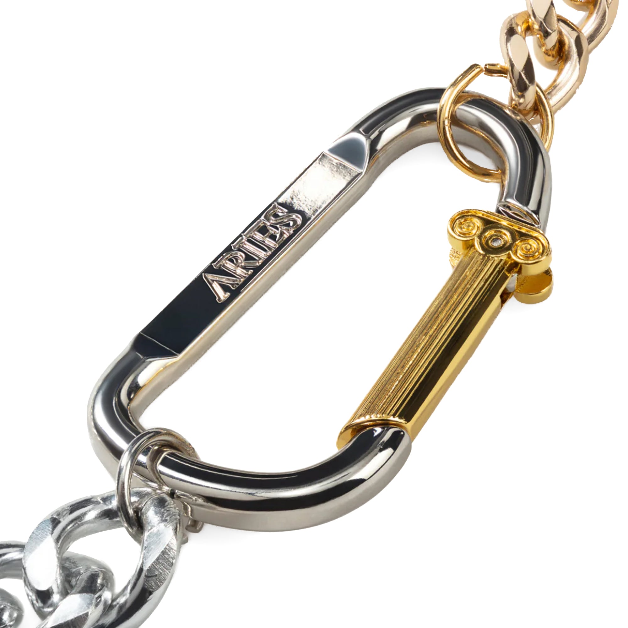 Aries Column Carabiner Silver Necklace Silver AR9026303