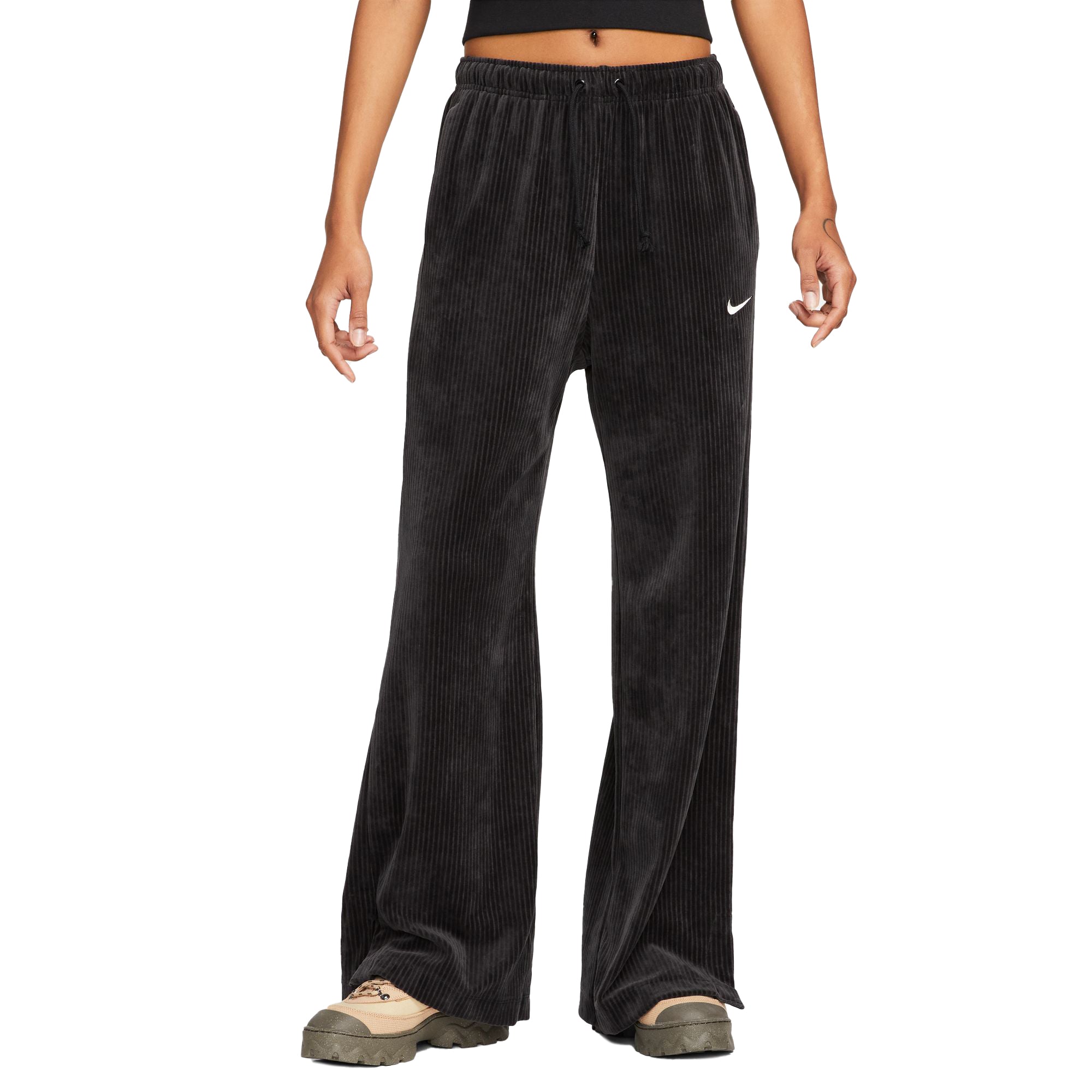 Womens wide outlet leg velour joggers