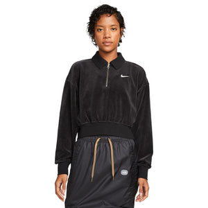 Nike Sportswear Velour 1/4-Zip Top Black DQ5938-010
