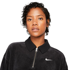 Nike Sportswear Velour 1/4-Zip Top Black DQ5938-010