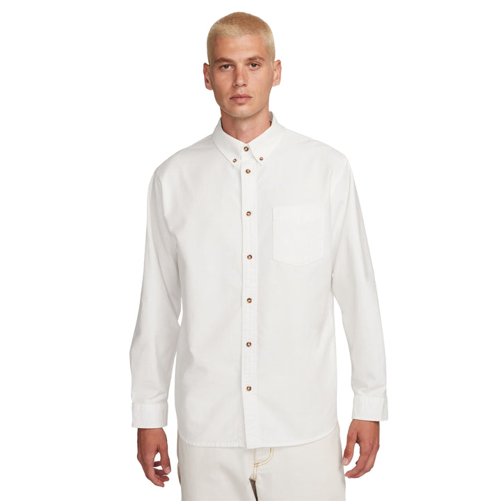 Nike Life Men's Long-Sleeve Oxford Button-Down Shirt Summit White FN3125-121