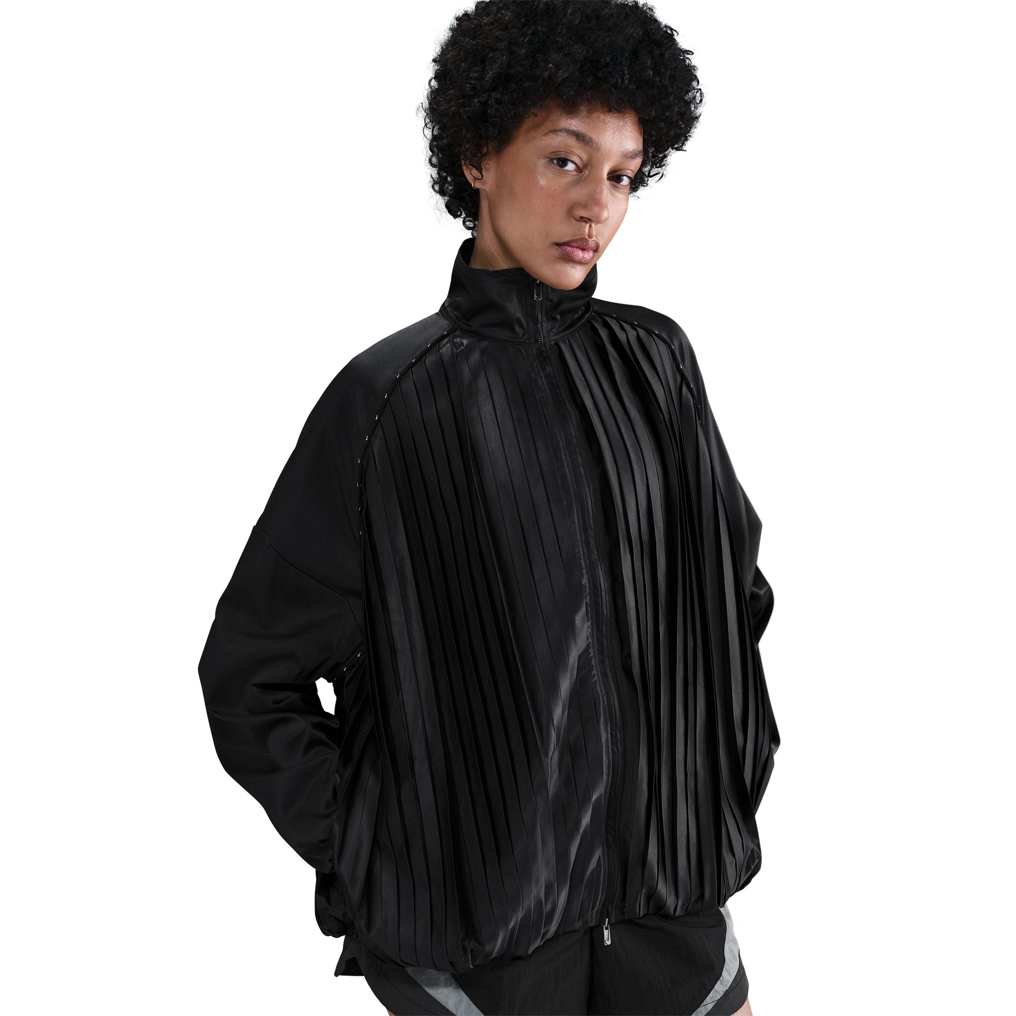 Nike Women's Sportswear Collection Pleated Track Jacket Black/Black HJ0516-010