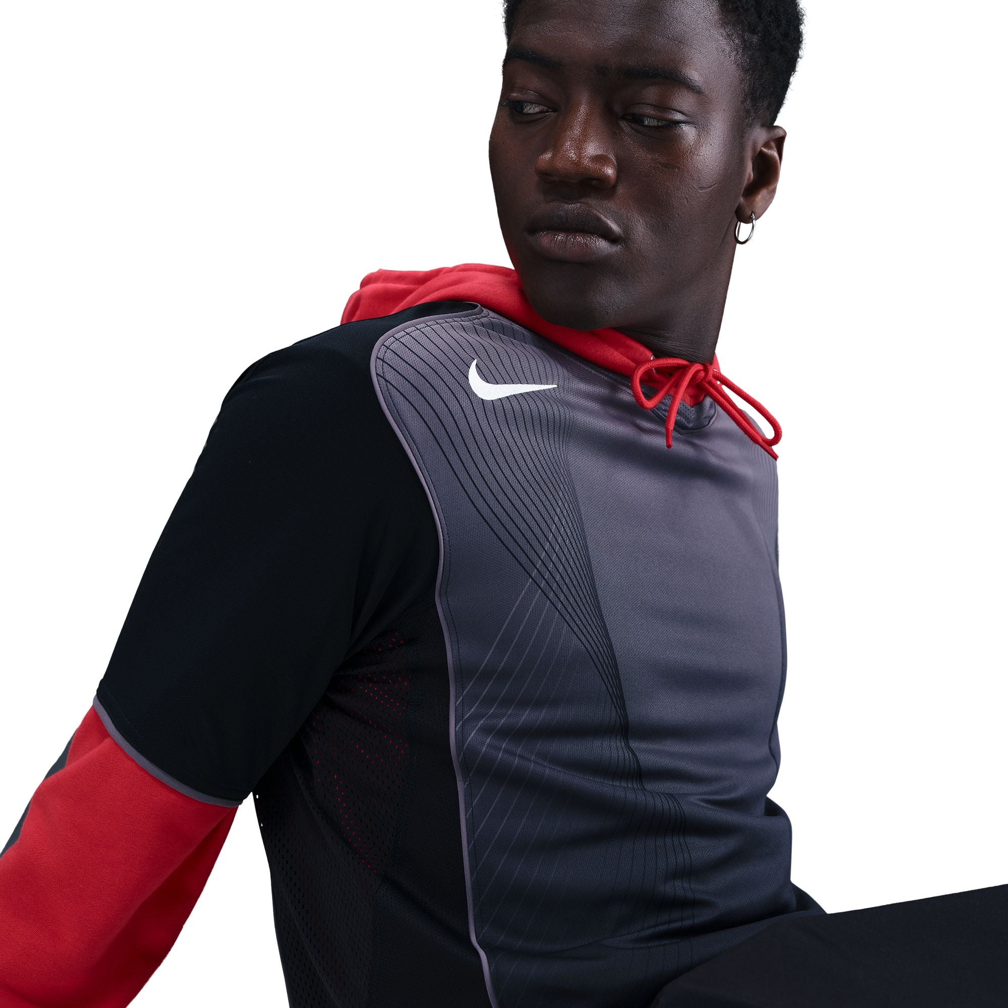 Nike Total 90 Dri-FIT Short-Sleeve Soccer Jersey Black/Lt Graphite/Gym Red/Sail HV1178-010