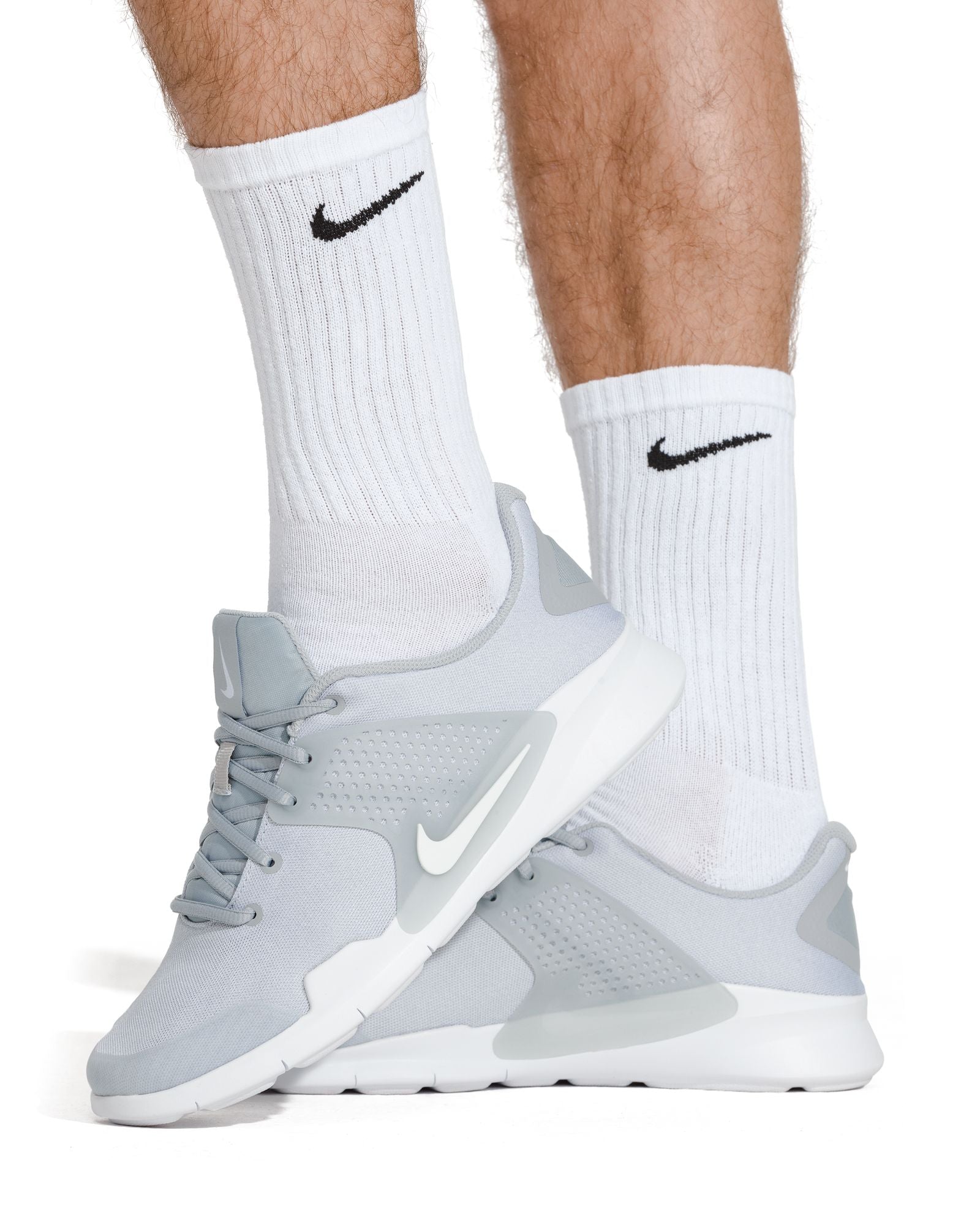 Nike Everyday Cushioned Training Crew Socks (6 Pairs) White/Black SX7666-100