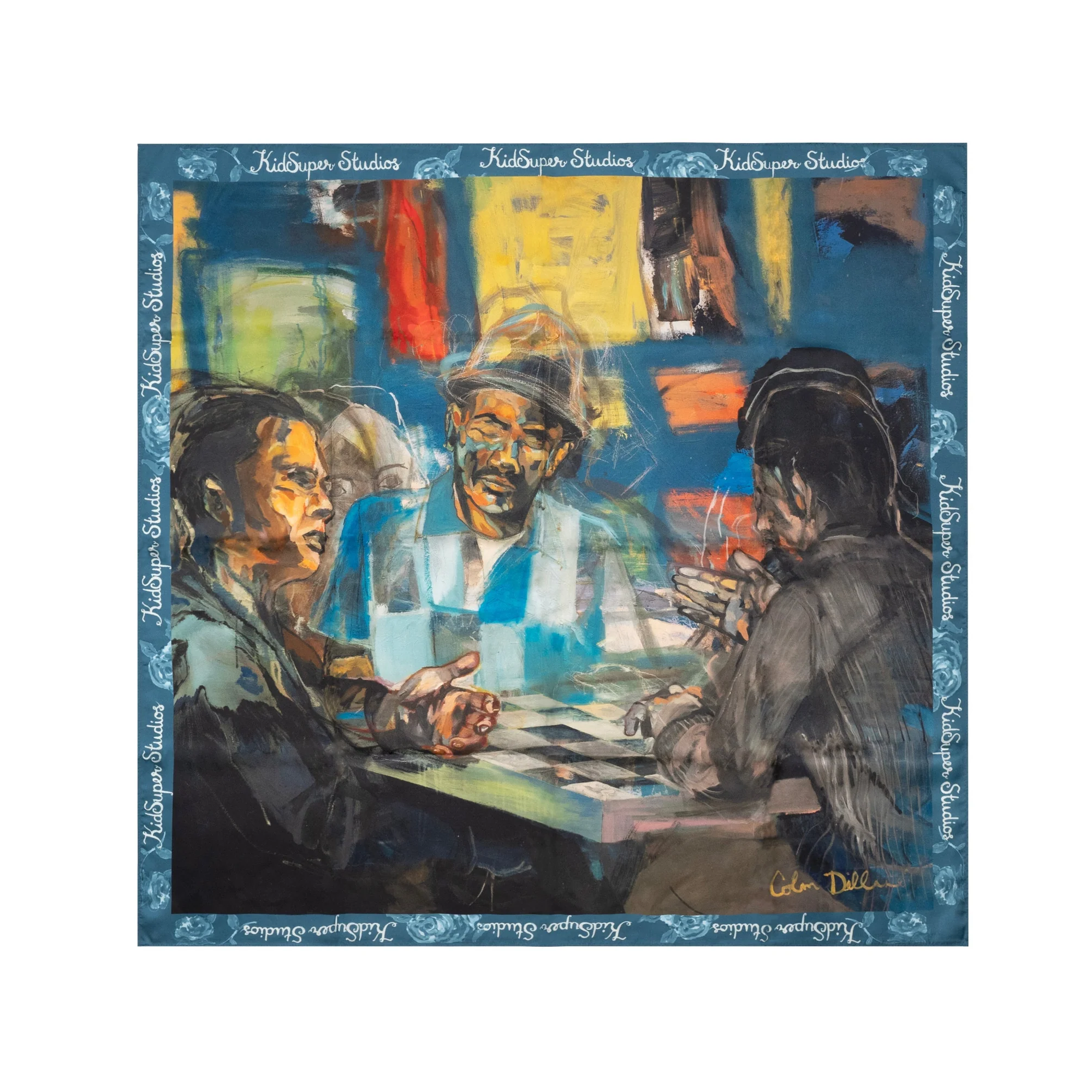 Kidsuper Chess Game Silk Scarf Multi