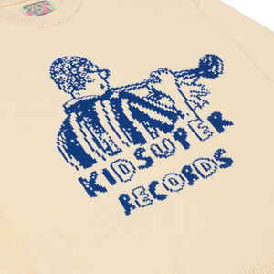 Kidsuper KidSuper Records Knit Sweater Cream