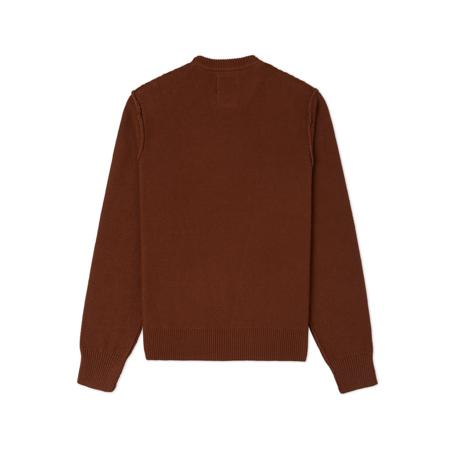 Kidsuper Reverse Intarsia Knit Figure Sweater Brown