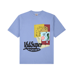 Kidsuper Patched Doodle T-Shirt Blue