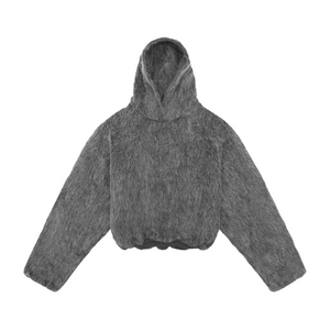 Heliot Emil Pantheon Alpaca Hoodie Black/Grey