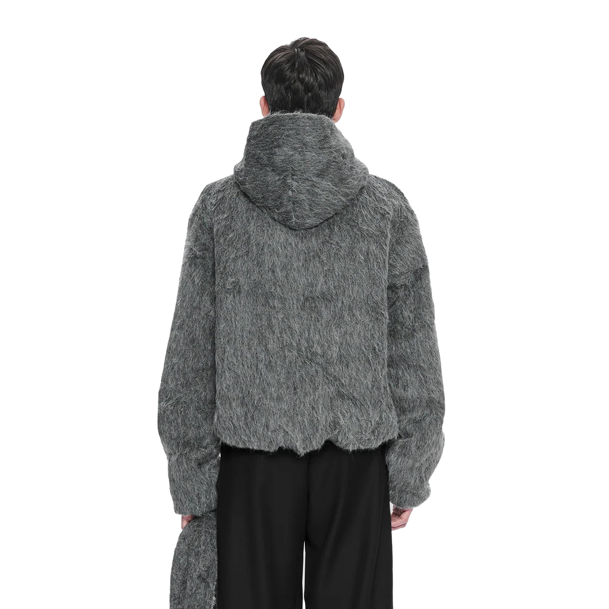 Heliot Emil Women's Pantheon Alpaca Hoodie Black/Grey