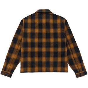 Awake NY Brushed Flannel Shirt Jacket Orange Multi