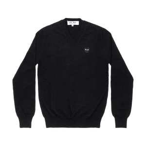 Comme Des Garcons PLAY Knit Rhinestone Emblem Black AX-N804-051