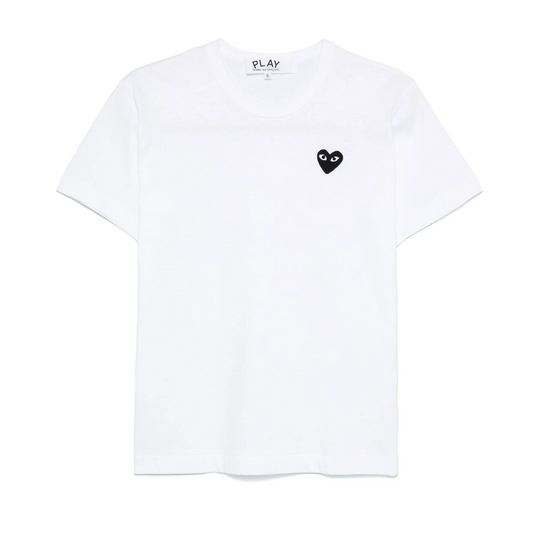 Comme Des Garcons Play T-Shirt Black Emblem White AX-T064-051