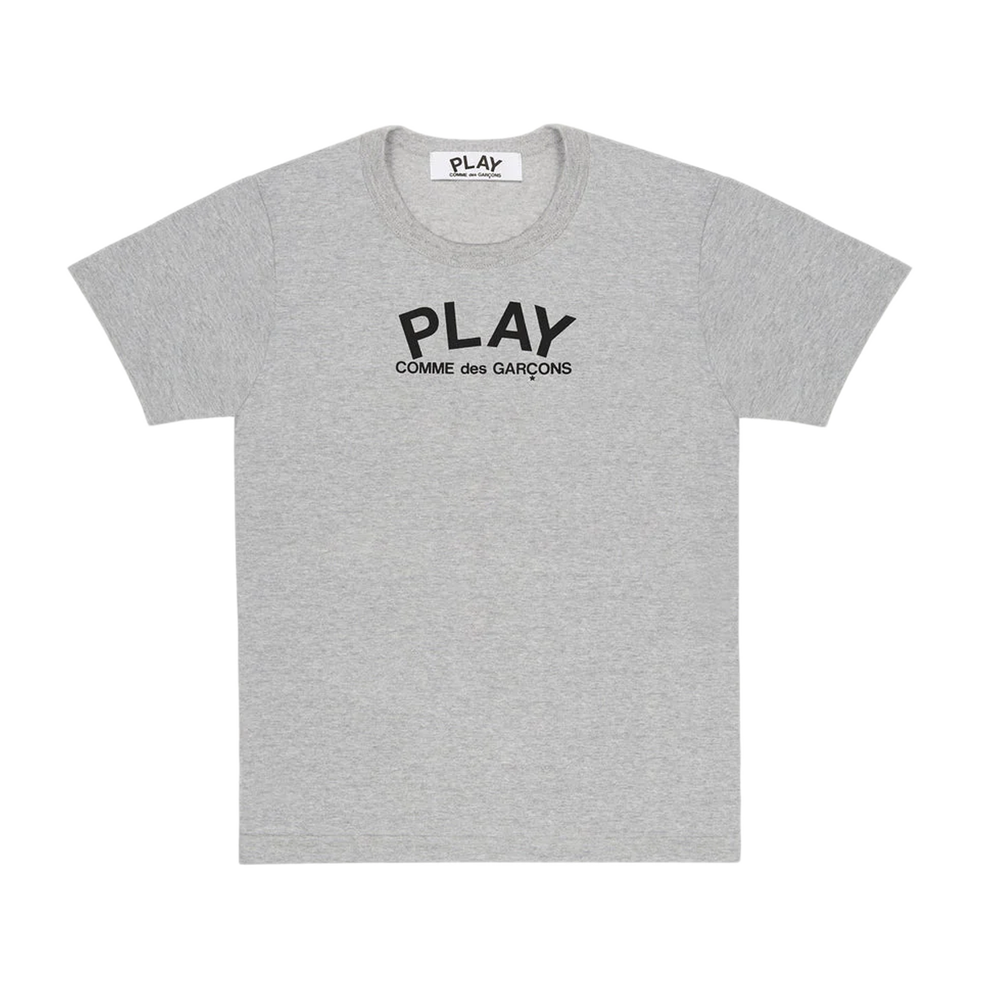 Comme Des Garcons Play T-Shirt Play Logo Print Grey AX-T072-051