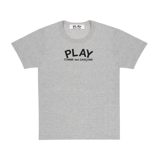 Comme Des Garcons Play T-Shirt Play Logo Print Grey AX-T072-051