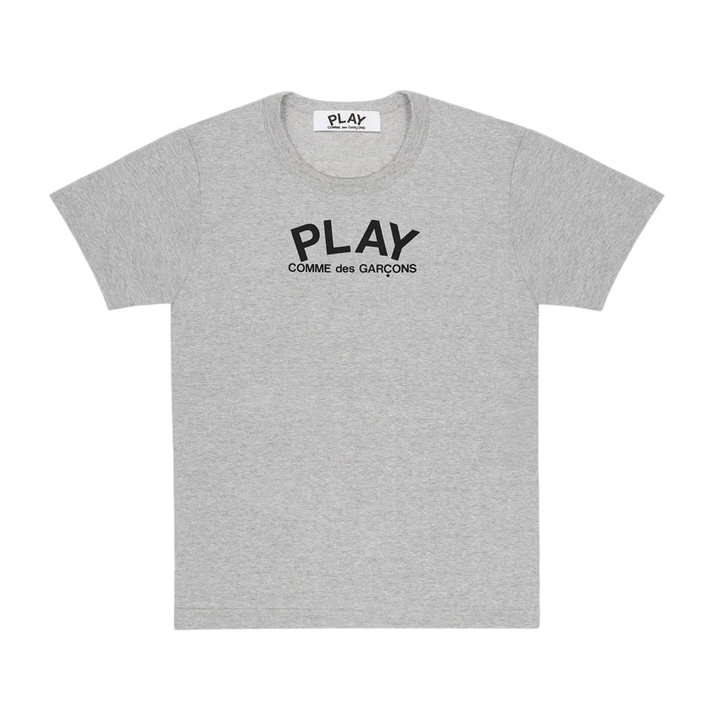 Comme Des Garcons Play T-Shirt Play Logo Print Grey AX-T072-051