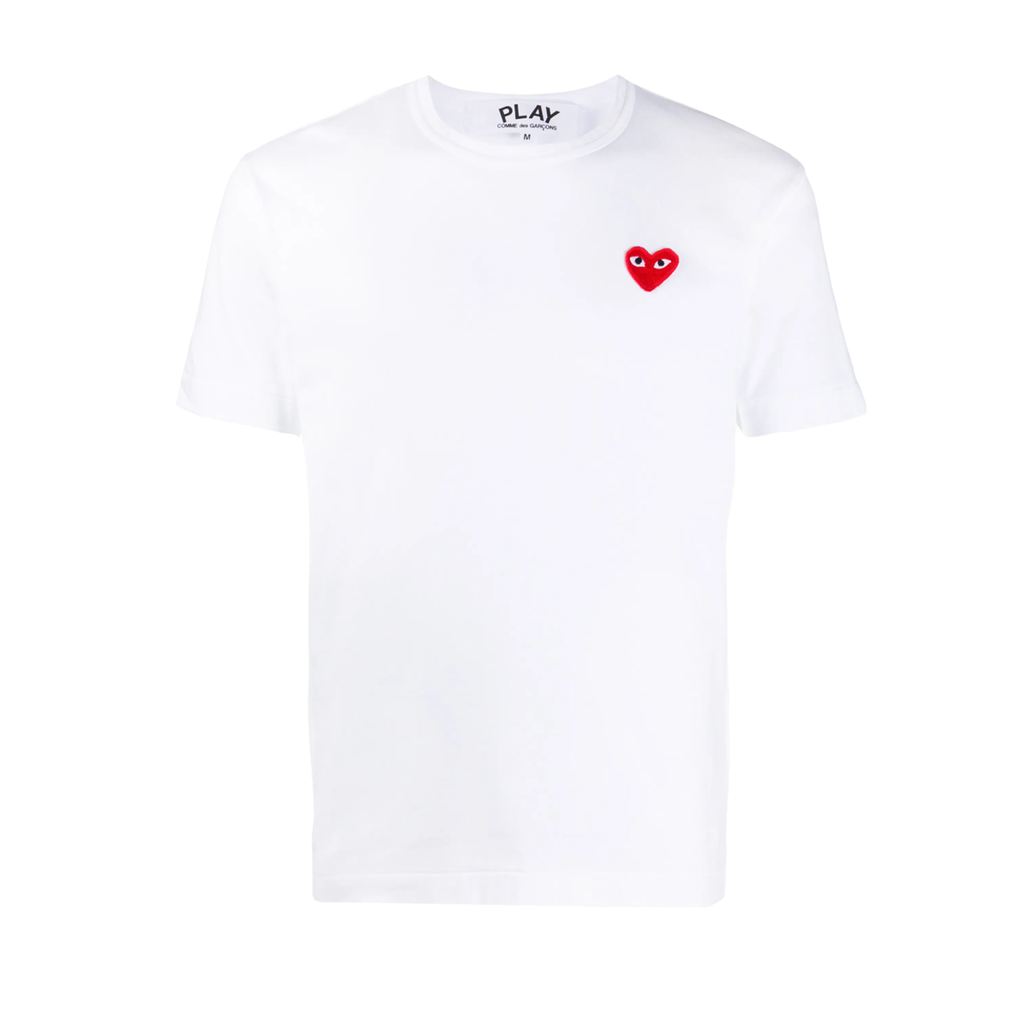 Comme Des Garcons Play T-Shirt Red Emblem White AX-T108-051