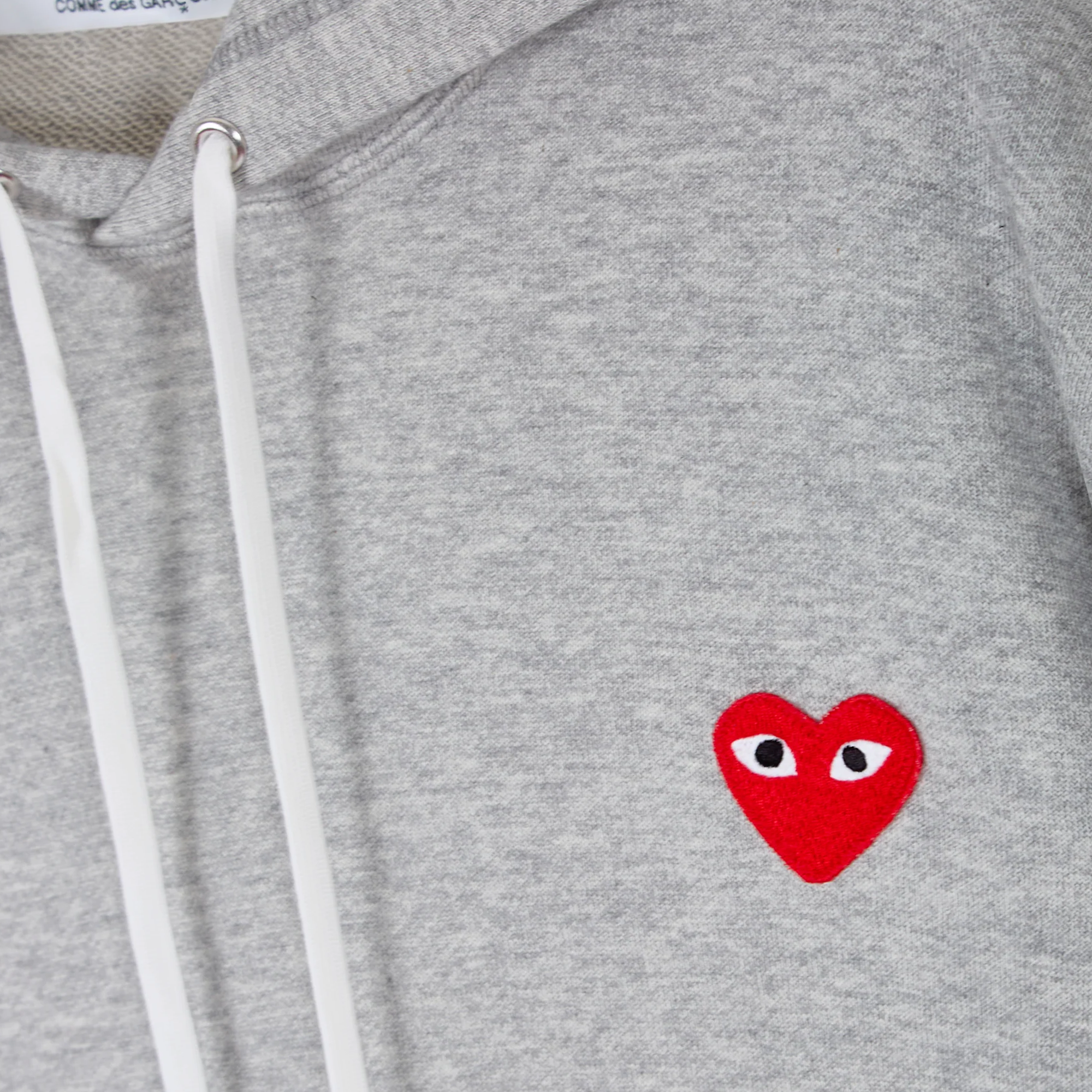 Comme Des Garcons Play Sweatshirt Red Emblem Grey AX-T170-051