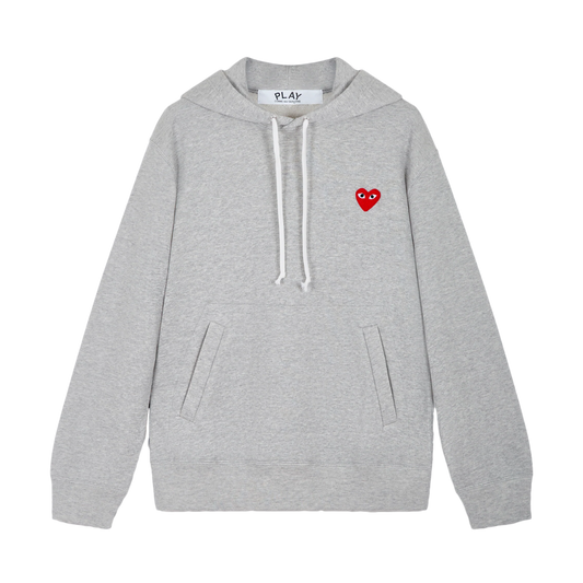 Comme Des Garcons Play Sweatshirt Red Emblem Grey AX-T170-051