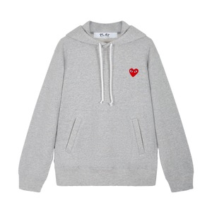 Comme Des Garcons Play Sweatshirt Red Emblem Grey AX-T170-051