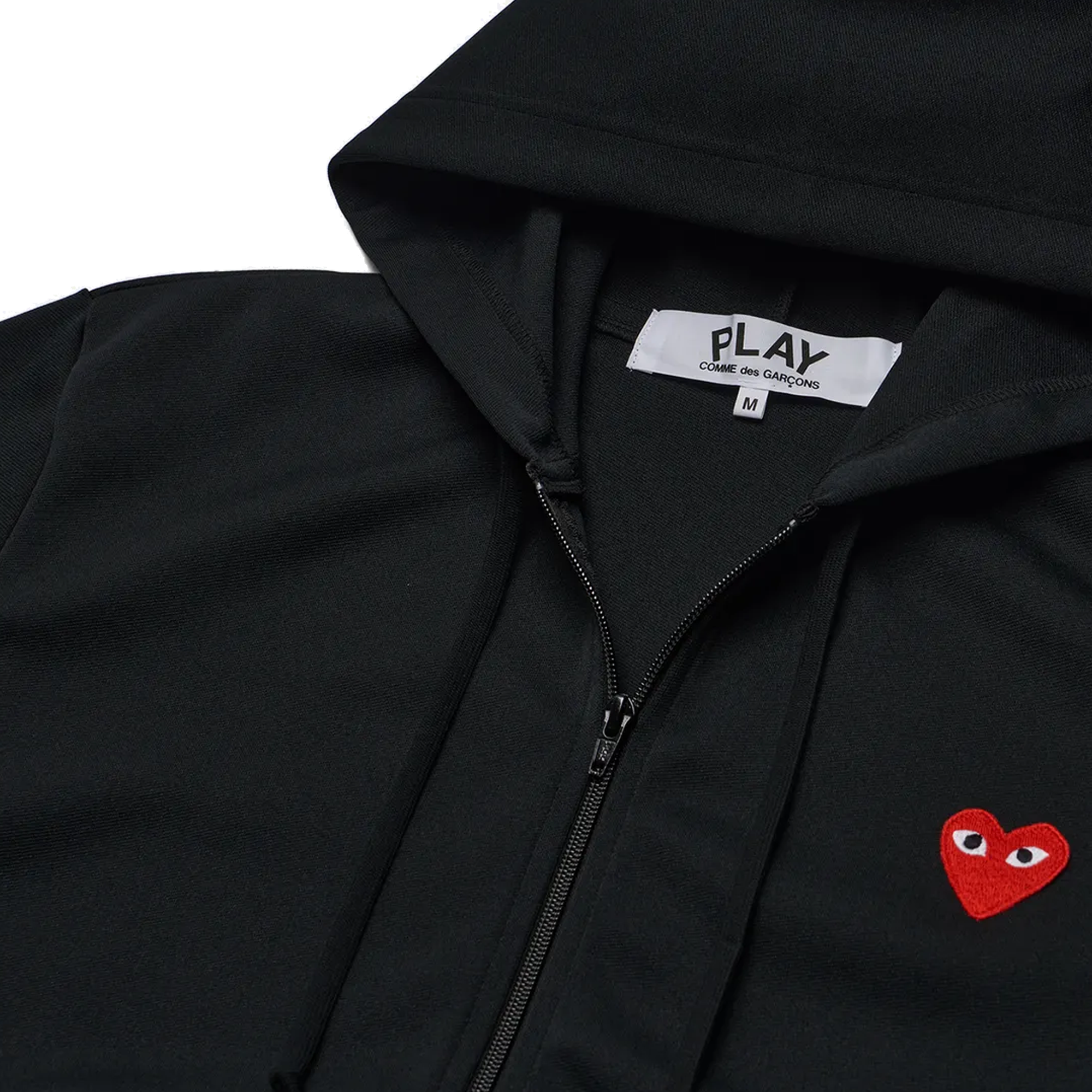 Comme Des Garcons Play Sweatshirt Red Emblem Black AX-T172-051