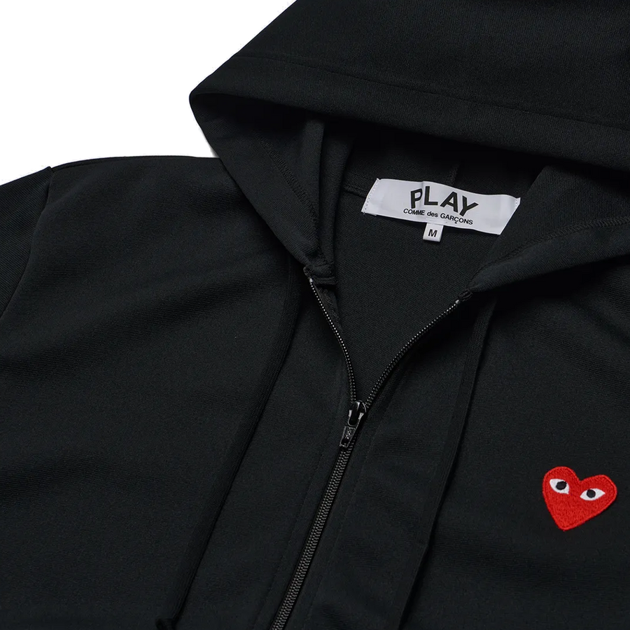 Comme Des Garcons Play Sweatshirt Red Emblem Black AX-T172-051