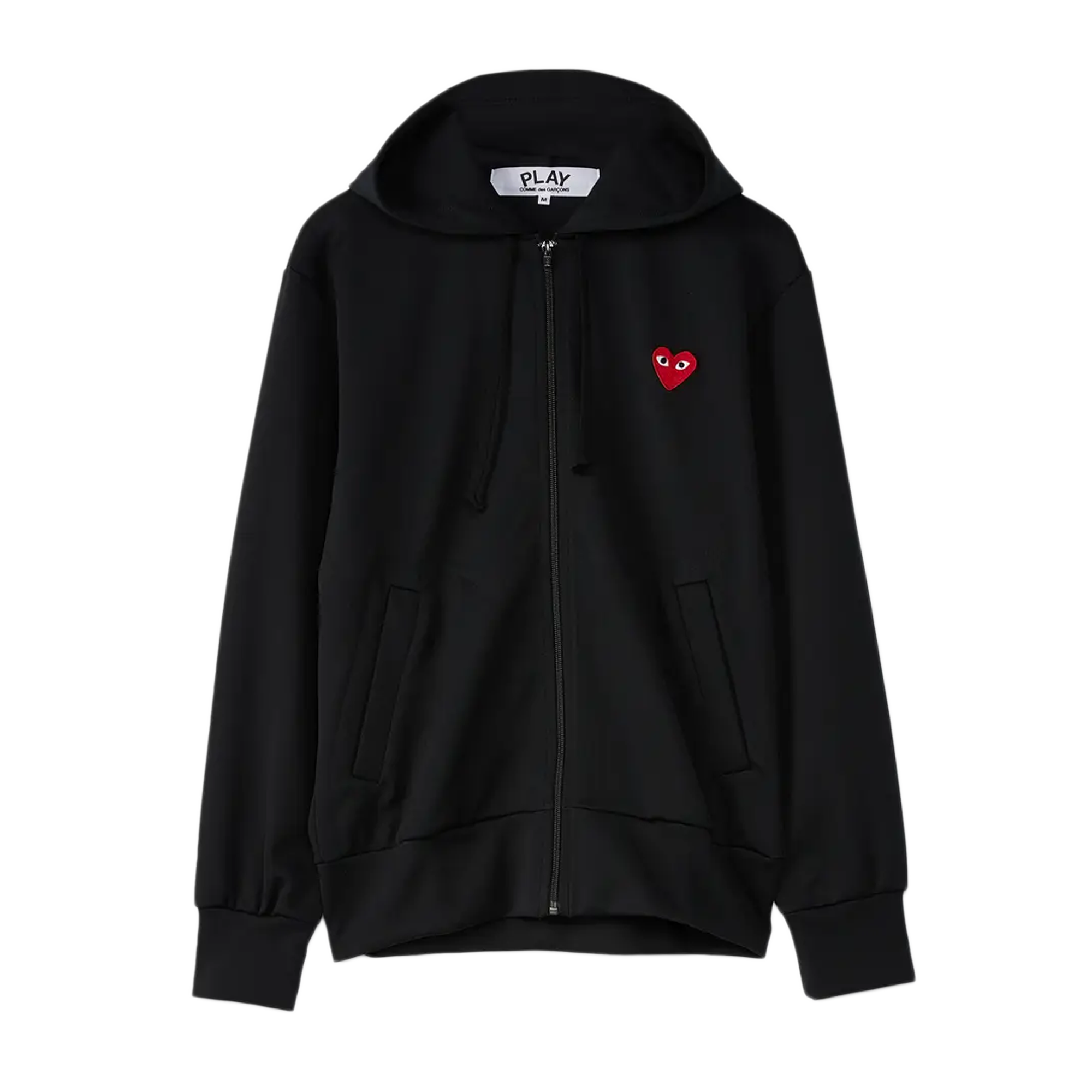 Comme Des Garcons Play Sweatshirt Red Emblem Black AX-T172-051