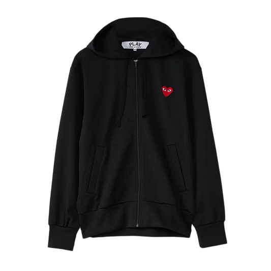 Comme Des Garcons Play Sweatshirt Red Emblem Black AX-T172-051