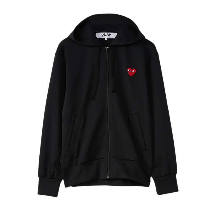 Comme Des Garcons Play Sweatshirt Red Emblem Black AX-T172-051