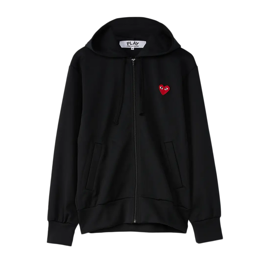 Comme Des Garcons Play Sweatshirt Red Emblem Black AX-T172-051