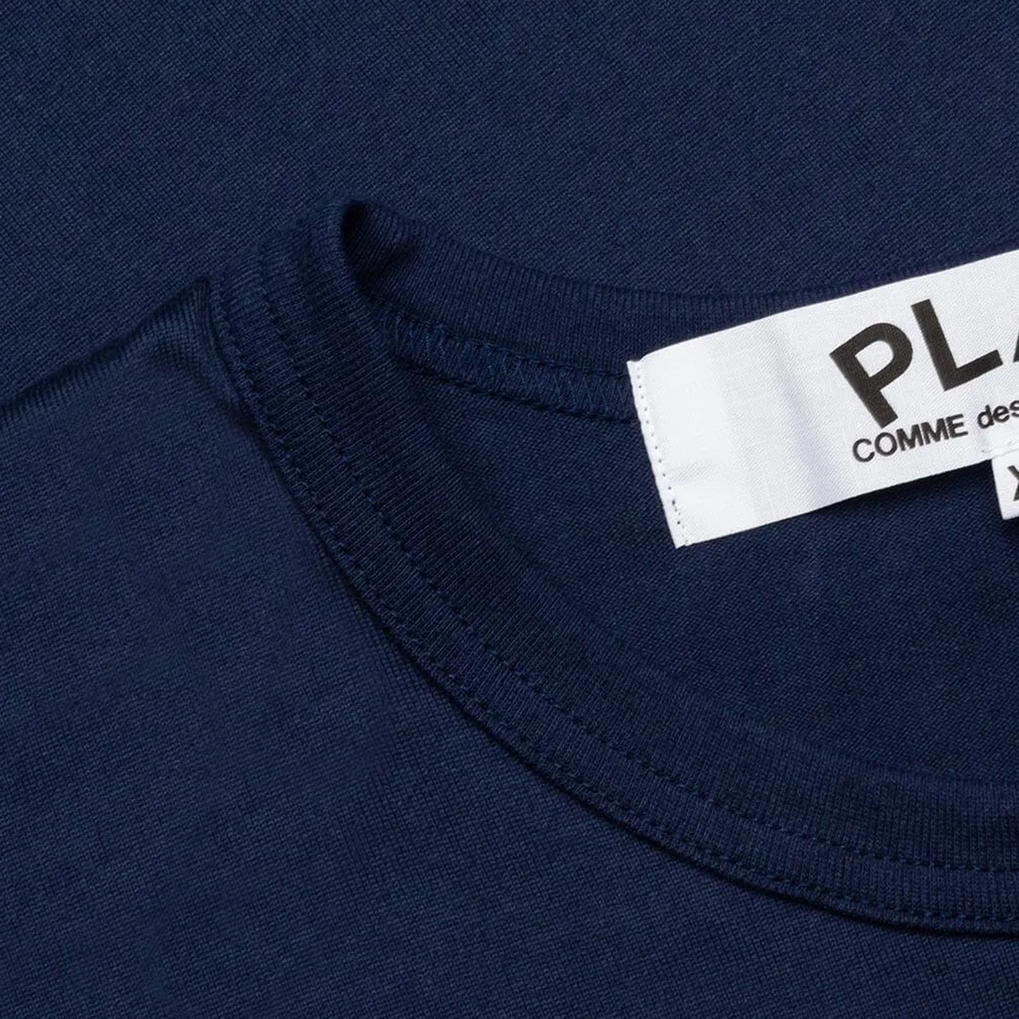 Comme Des Garcons PLAY T-Shirt Logo Print Play Logo Navy AX-T176-051