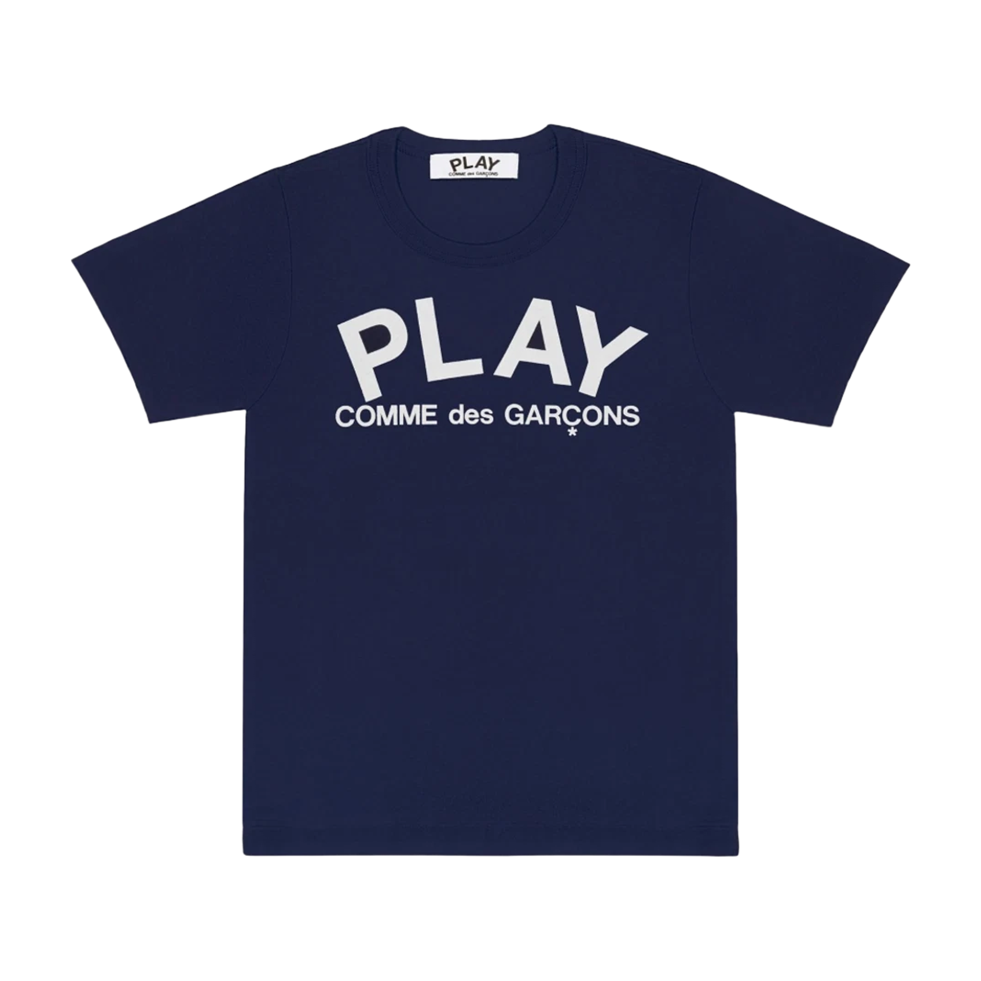 Comme Des Garcons PLAY T-Shirt Logo Print Play Logo Navy AX-T176-051
