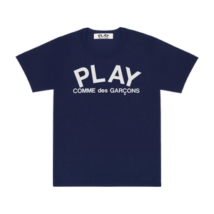 Comme Des Garcons PLAY T-Shirt Logo Print Play Logo Navy AX-T176-051