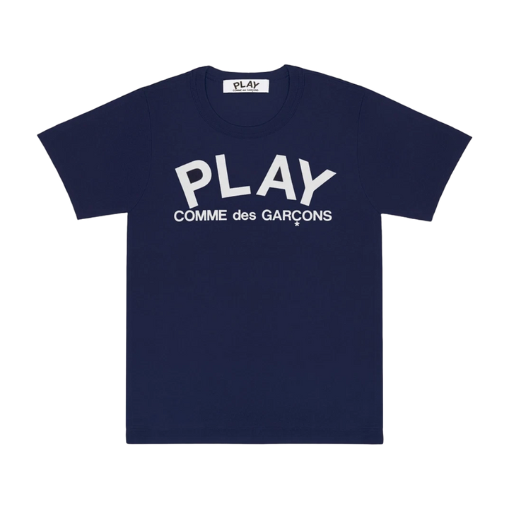 Comme Des Garcons PLAY T-Shirt Logo Print Play Logo Navy AX-T176-051