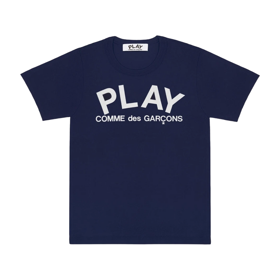 Comme Des Garcons PLAY T-Shirt Logo Print Play Logo Navy AX-T176-051
