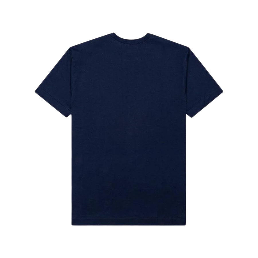 Comme Des Garcons Play T-Shirt Play Logo Print Navy AX-T178-051