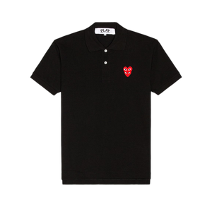 Comme Des Garcons PLAY T-Shirt Double Red Emblem Black AX-T290-051
