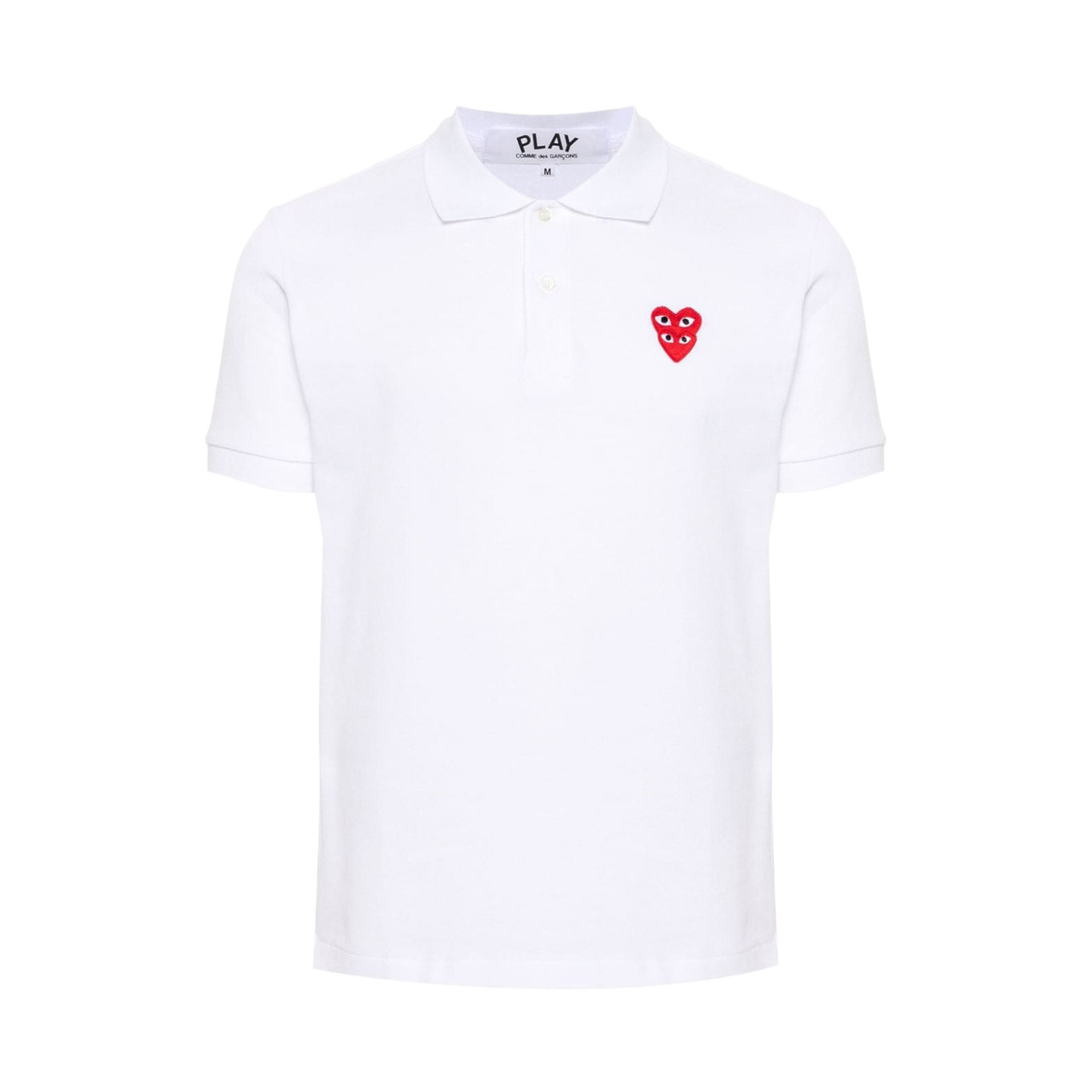 Comme Des Garcons PLAY T-Shirt Double Red Emblem White AX-T290-051