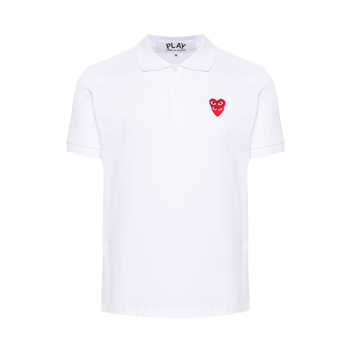 Comme Des Garcons PLAY T-Shirt Double Red Emblem White AX-T290-051