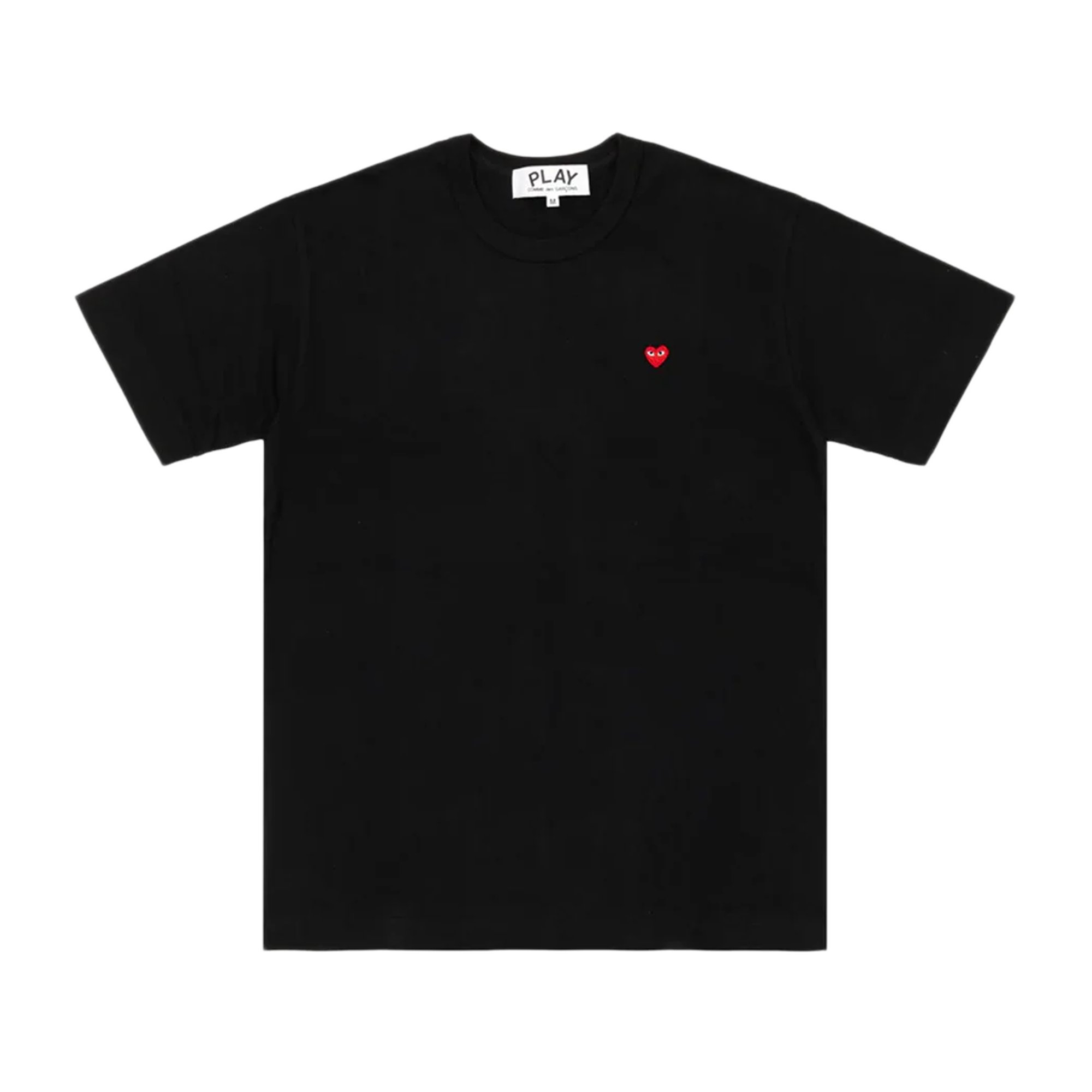 Comme Des Garcons Play T-Shirt Small Red Emblem Black AX-T304-051