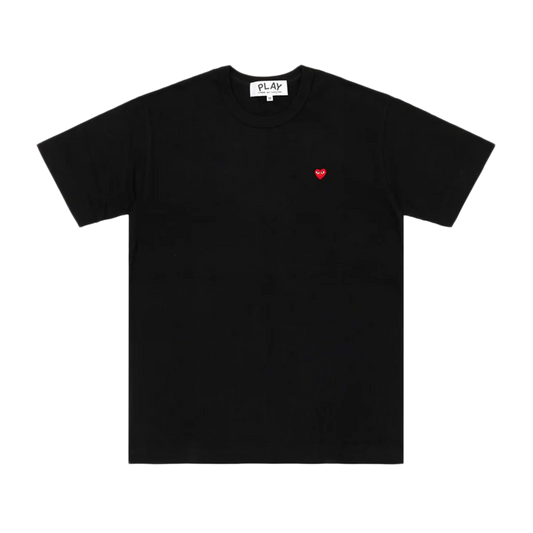 Comme Des Garcons Play T-Shirt Small Red Emblem Black AX-T304-051