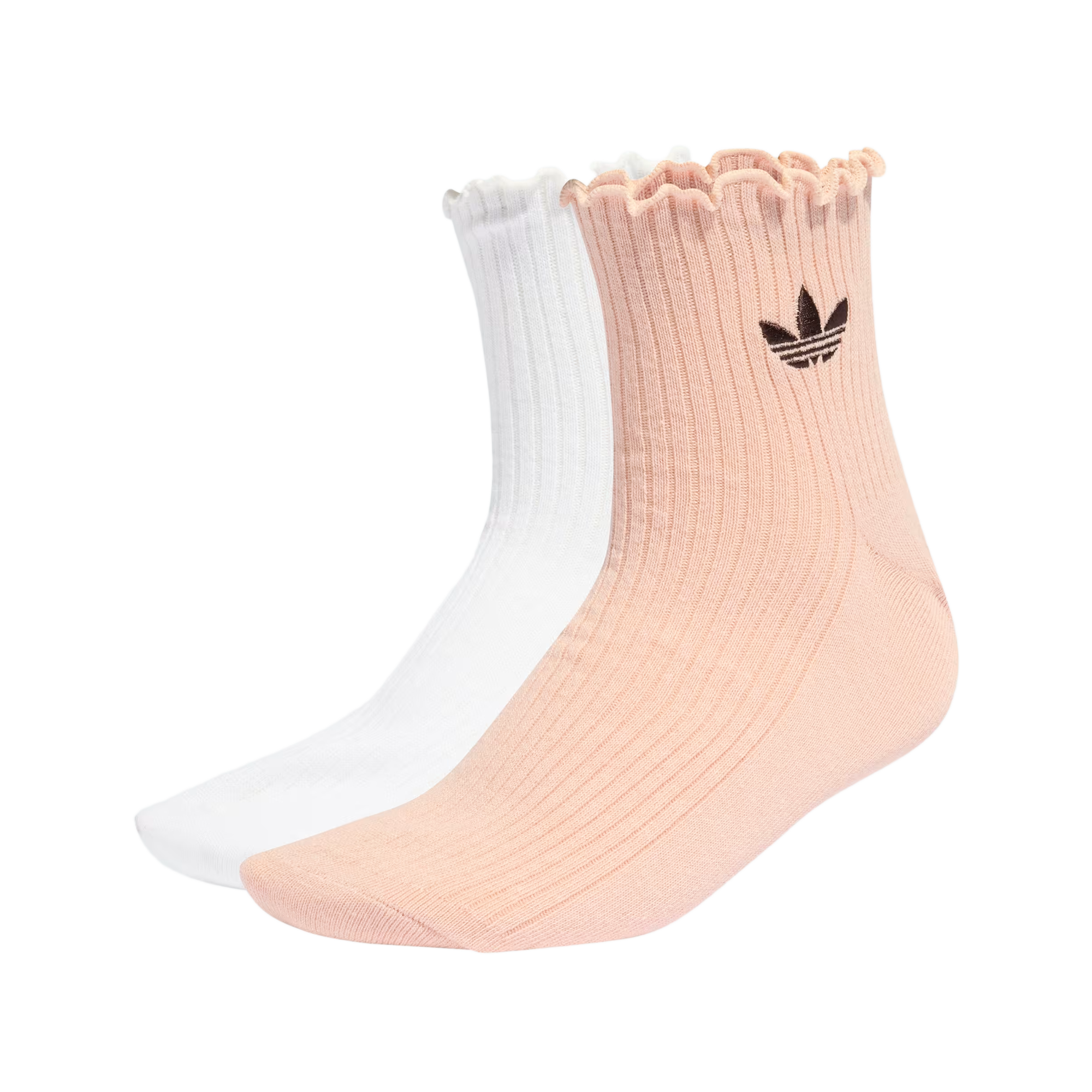 Adidas Ruffle 1/4 Socks 2-Pack Blupnk/White KD8369
