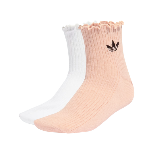Adidas Ruffle 1/4 Socks 2-Pack Blupnk/White KD8369